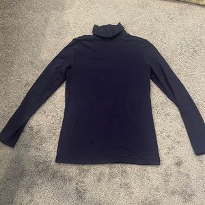 Dark blue high neck shirt